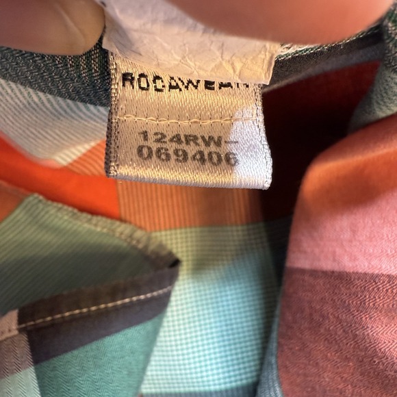 Rocawear Shirt Mens 3XL Plaid Long Sleeve Western Pocket Multicolor - Picture 8 of 8